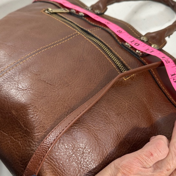 Patricia Nash leather Tan and Brown Shoulder satchel, tote - Picture 12 of 12